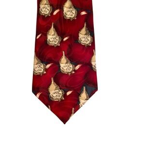 Wemco Wizard of Oz Tin Man Hearts Silk Tie Red American Film Classics NWT
